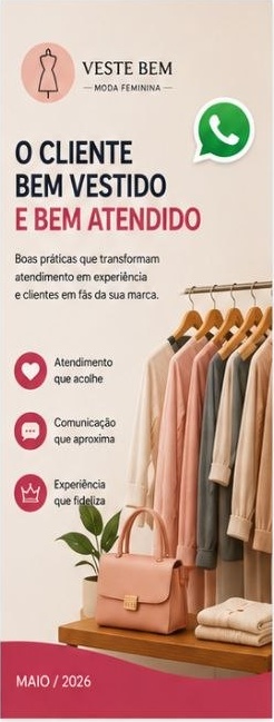 Capa do guia O cliente bem vestido e bem atendido, da Veste Bem Moda Feminina.